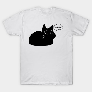 black cat says what T-Shirt